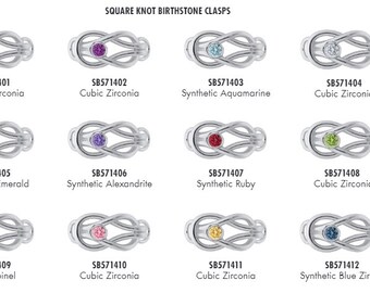 LeStage Convertible Square Knot Birthstone Collection