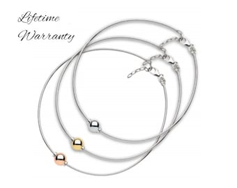 Cape Cod Ball Anklets (silver, gold or rose gold)