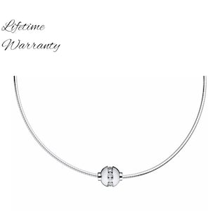 Authentic LeStage Cape Cod Silver CZ Omega Necklace
