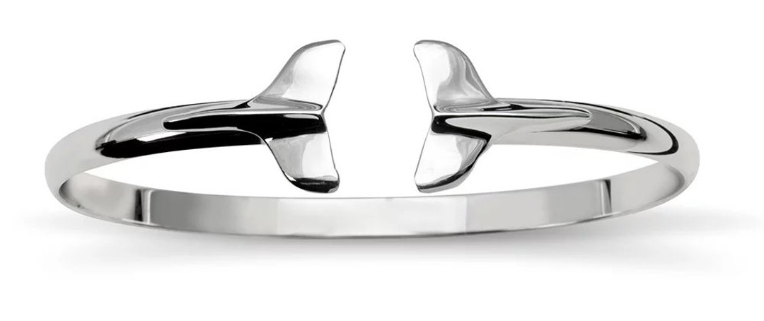 Double Whales Tail Bangle - Etsy