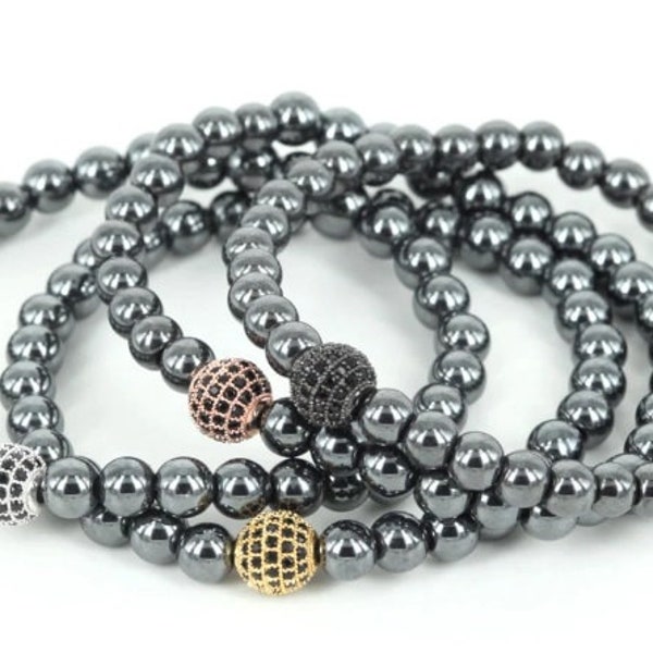 Cape Cod Stax 6mm Hematite Bracelet