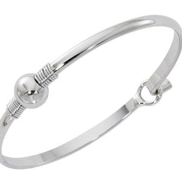 Silver Cape Cod Style Ball Cuff Bracelet