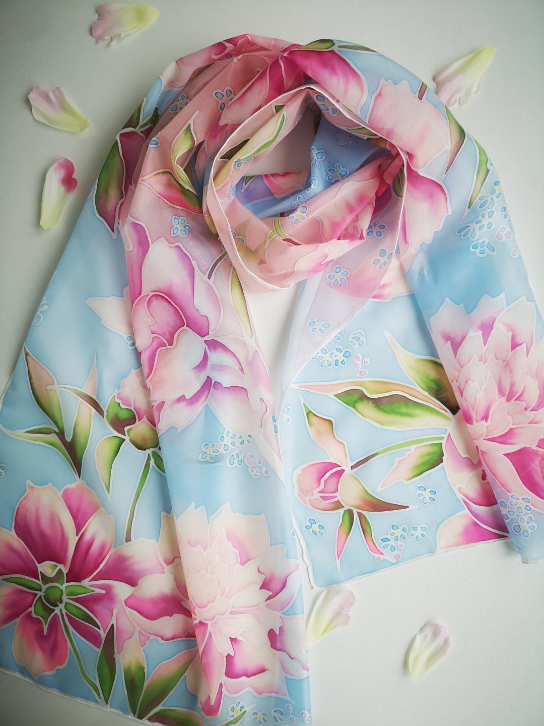 小物 mame Hand Printed Silk Scarf - pink Hand Printed Silk Scarf(FREE PINK): Mame Kurogouchi: WOMENS