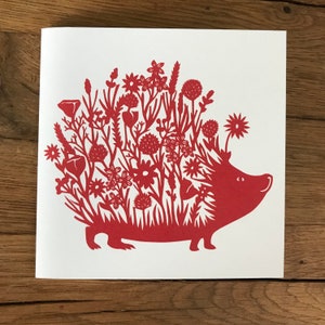 Carte Flower Hedgehog (jeu de 5 cartes, enveloppes comprises)