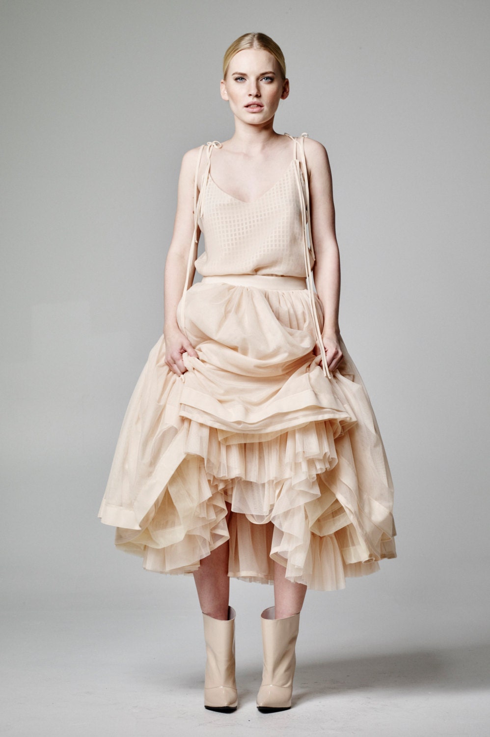 Pink Tulle Skirt/ Boho Wedding Skirt/ Futuristic Clothing by | Etsy