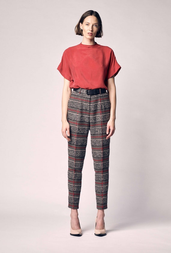 red check pants for ladies