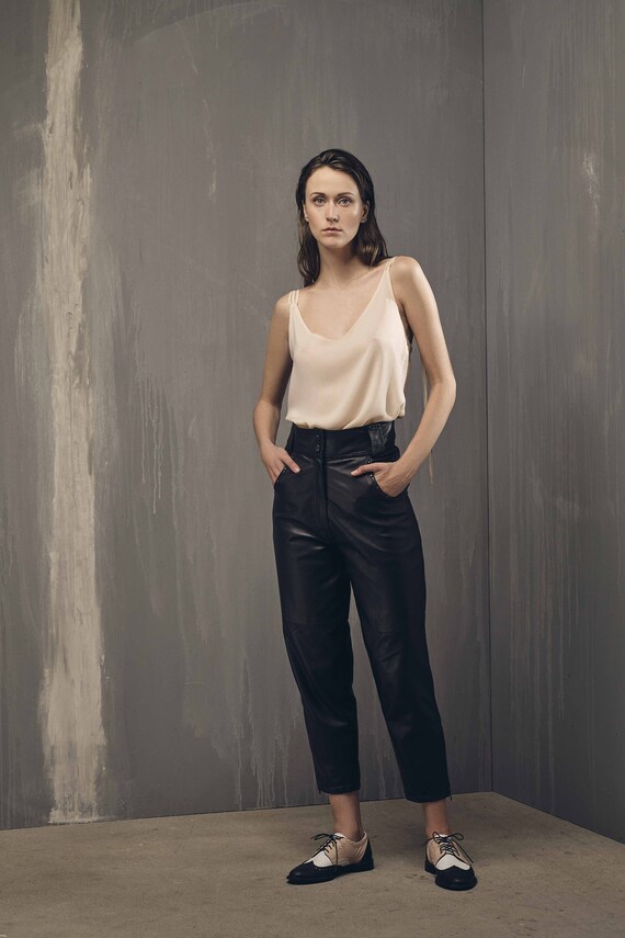 womens tall leather pants