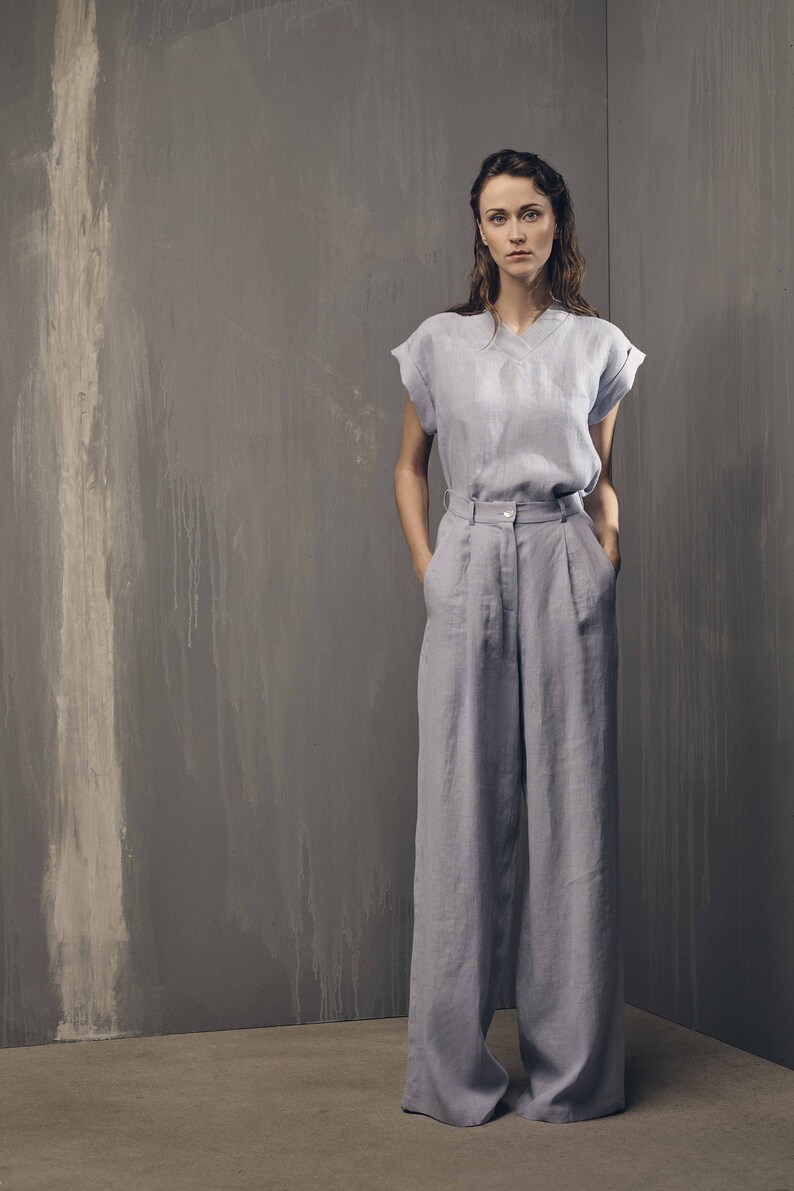 womens high waisted linen pants