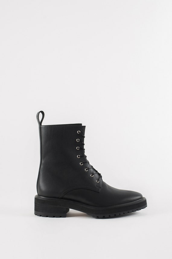 long leather boots womens