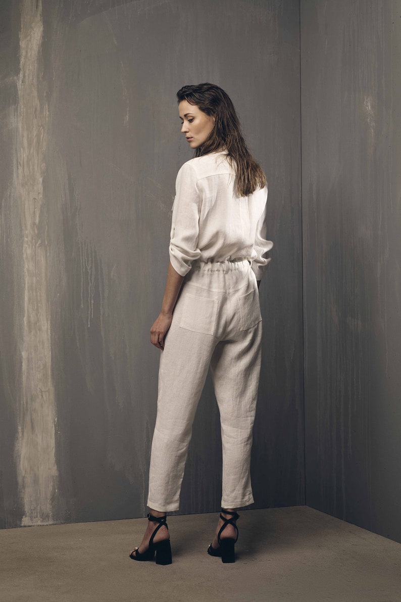 Linen Jumpsuit/ Wedding Jumpsuit/ Linen Clothing/ Bridal Etsy UK