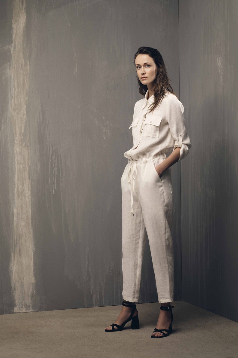 Linen Jumpsuit/ Wedding Jumpsuit/ Linen Clothing/ Bridal Etsy UK