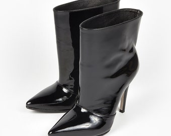 Leather Shoes, Black Leather Booties, Black Shoes, BDSM, Women Shoes, High Heel Shoes, Elegant Shoes, Sexy Boots, Women Boots, Fashion Shoes