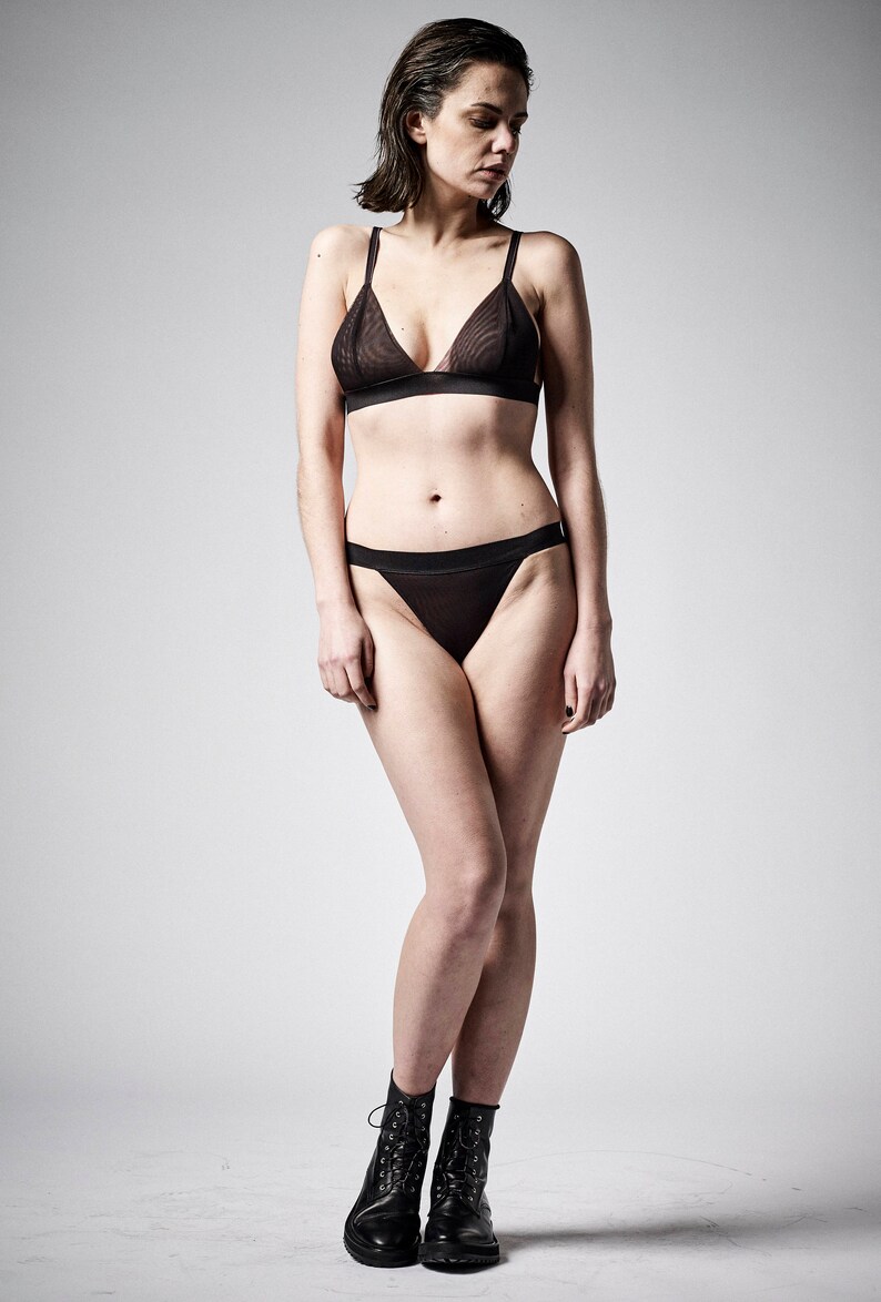 Sheer Lingerie Set Sheer Lingerie See Through Bra See Through Lingerie Sheer Bralette Sheer Panties by Pixie Won/'t Play