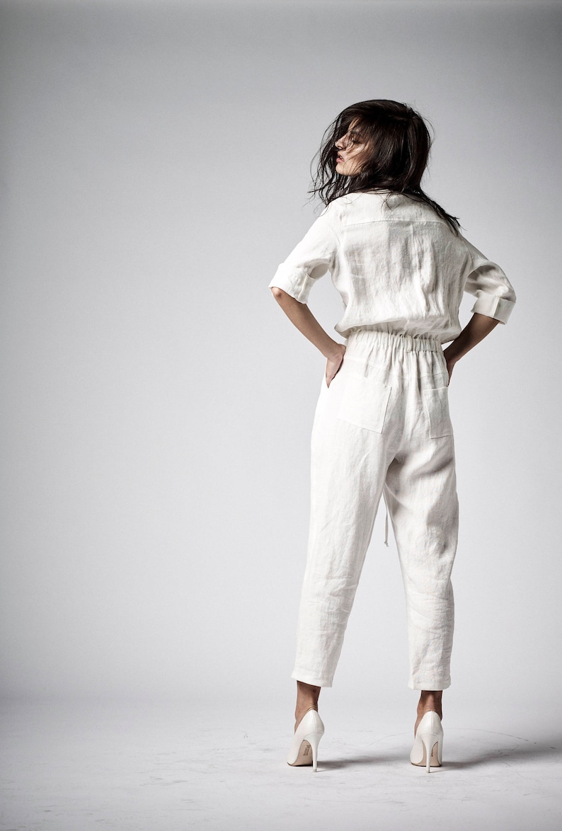 Linen Jumpsuit/ Wedding Jumpsuit/ Linen Clothing/ Bridal Etsy UK