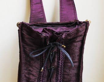 Authentic vintage crimson corset bag