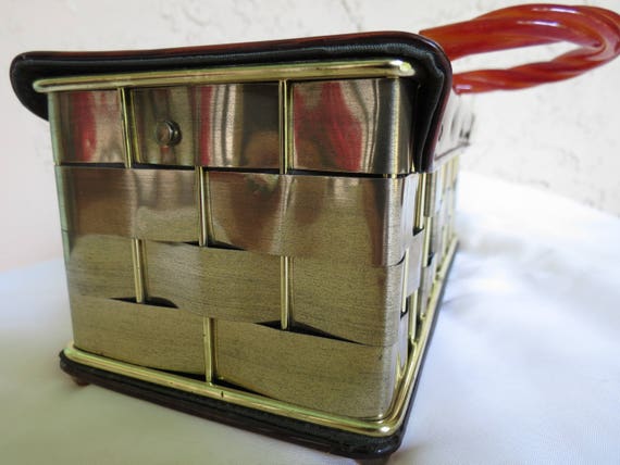 1950's Vintage Plastic Handbag - Antique Lucite P… - image 9