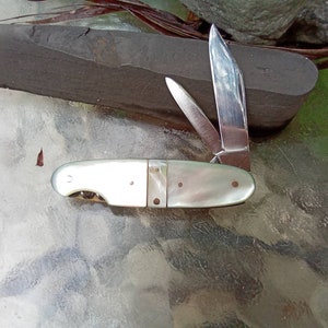 Knife Set European Mop Handle 1940s Stahl Bronce German Fruit