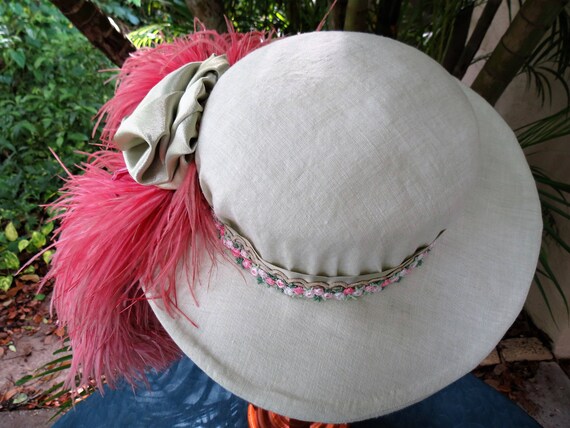 Formal Hat -  Hand Made Vintage Hat - Antique Fea… - image 10