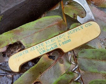 Vintage Ambassador Bartender's Knife: North State Electric Supply Co. Bottle Opener