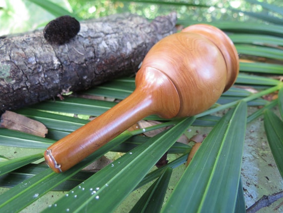 Antique Glove Powder Shaker - Rare Treen Powder D… - image 2