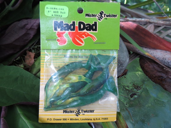 Mister Twister Mad Dad Green Rubber Crawfish Fishing Lures Unused Tackle  Box Find Excellent Condition 