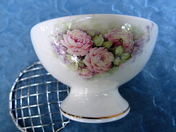 Vintage English Potpourri Pot - Bone China Pomander - Hand Painted Porcelain - Excellent Condition