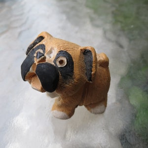 Rinconada Puppy Dog - Carved Clay - Uruguay Pottery Figurine - Excellent Condition