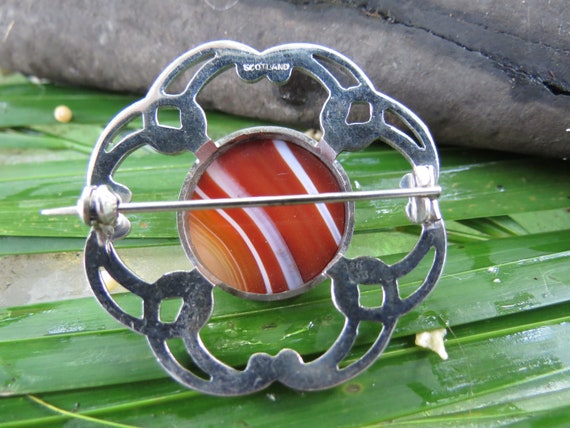Scottish Banded Agate Brooch - Made in Scotland -… - image 7