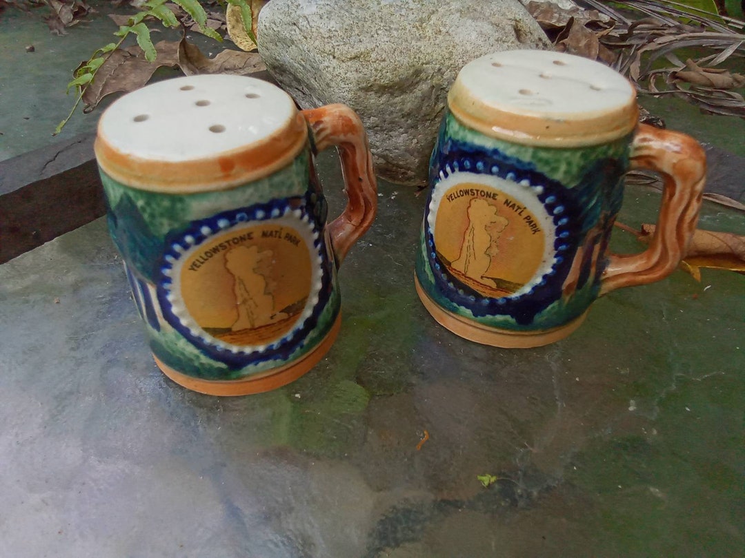 Yellowstone National Park Salt & Pepper Shaker Set Ceramic Etsy