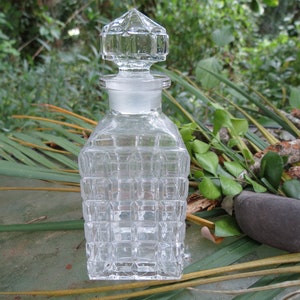 Antique Pressed Glass Cologne Bottle - Old Dresser Bottle - Vintage Perfume Scent Bottle - Excellent Condition