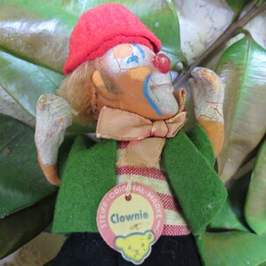 Steiff &quot;Clownie&quot; Antique Stuffed Animal - Antique Steiff Collectibles - Well Worn Condition