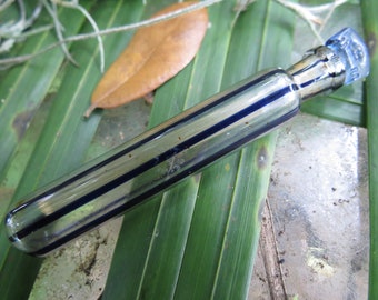 Cobalt Blue Glass Miniature Perfume Vial - Victorian Scent Bottle - Antique Dauber Bottle - Great Condition