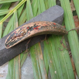Antique Wooden Fishing Lure - Early Crankbait - 3 1/2” Wood Fishing Tackle - Old Used Condition