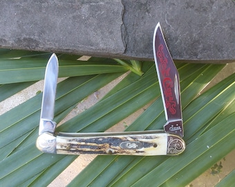 Case XX Stag Pocket Knife - Engraved Bolsters, USA Made