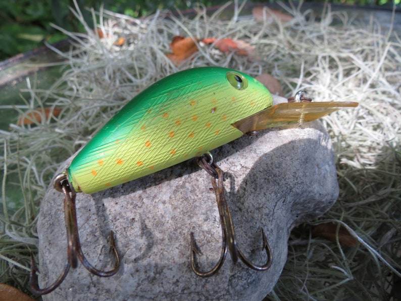 Rebel Super r Fishing Lure Antique Crankbait Etsy