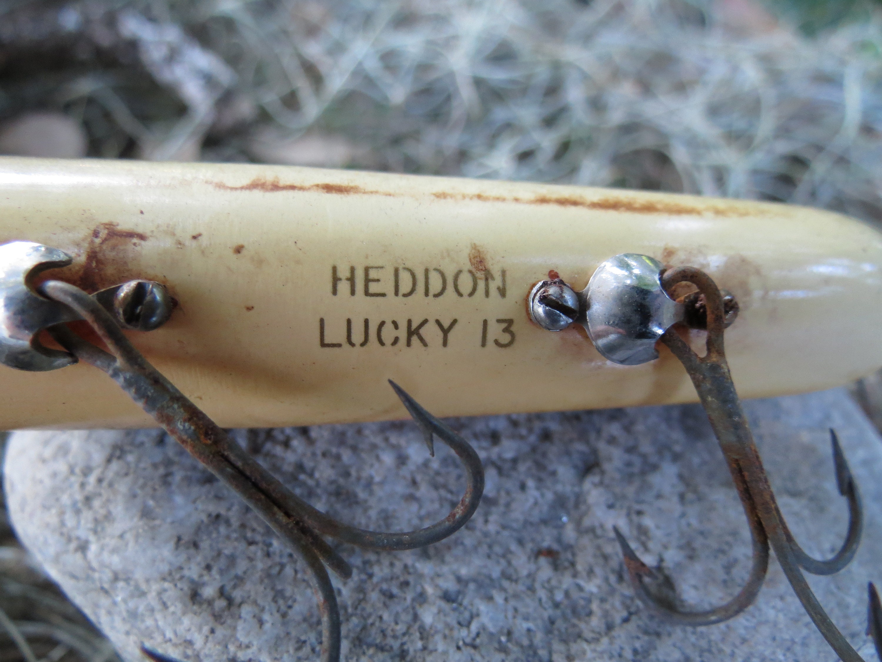 Heddon Lucky 13 Fishing Lure Antique Fish Bait 3 3/4 Etsy