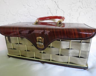 1950's Vintage Plastic Handbag - Antique Lucite Purse - Excellent Condition