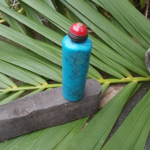 Turquoise Stone Snuff Bottle - Beautiful Smooth Bottle - Excellent Condition
