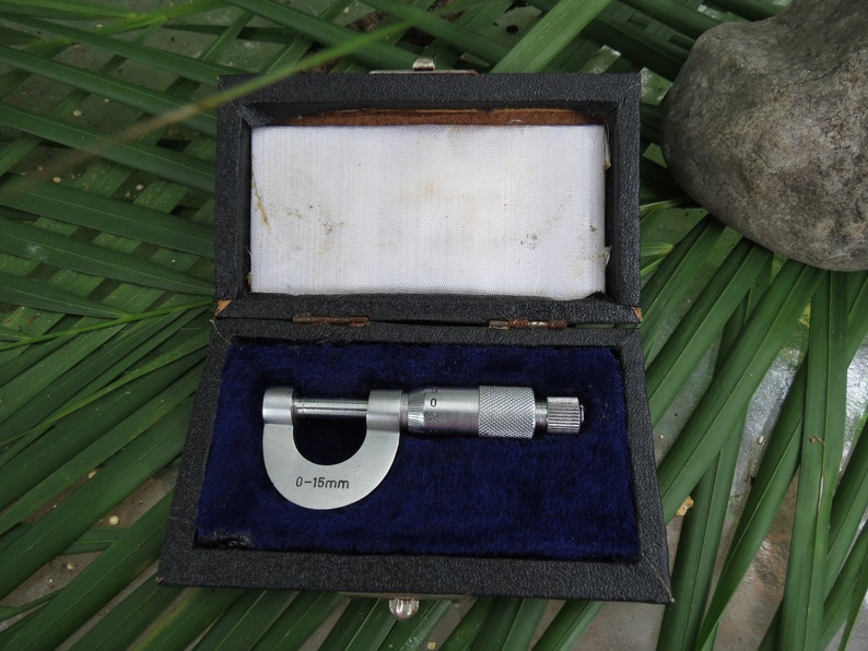 Antique Micrometer in Original Fitted Box Stainless Steel Etsy