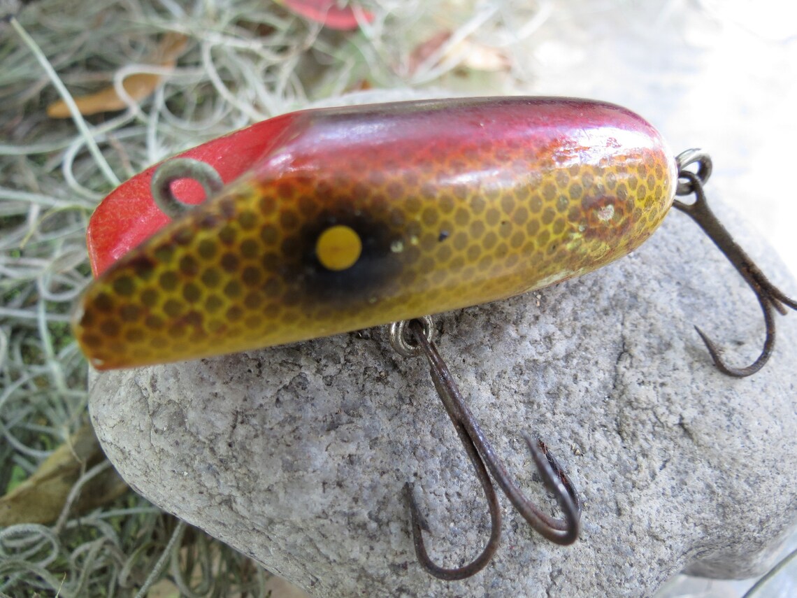 South Bend Bass Oreno Antique Wood Fishing Lure Old Wooden Etsy