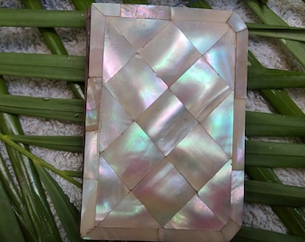 Mother of Pearl Victorian Accordion Card Case