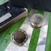 Boutons De Manchette Kum-A-Part Argentés - Modèle Côtelé Vintage 1923, Occasion