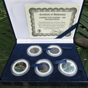US Inaugural Proof Set - Sealed Colorized Quarters Set - USA Coins - Excellent Condition