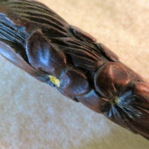 Umbrella Handle Carved Wood and Hand Painted Porcelain - Etsy