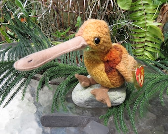 TY "Beak" Beanie Baby – Vintage Kiwi Bird Plush, Collectible Toy