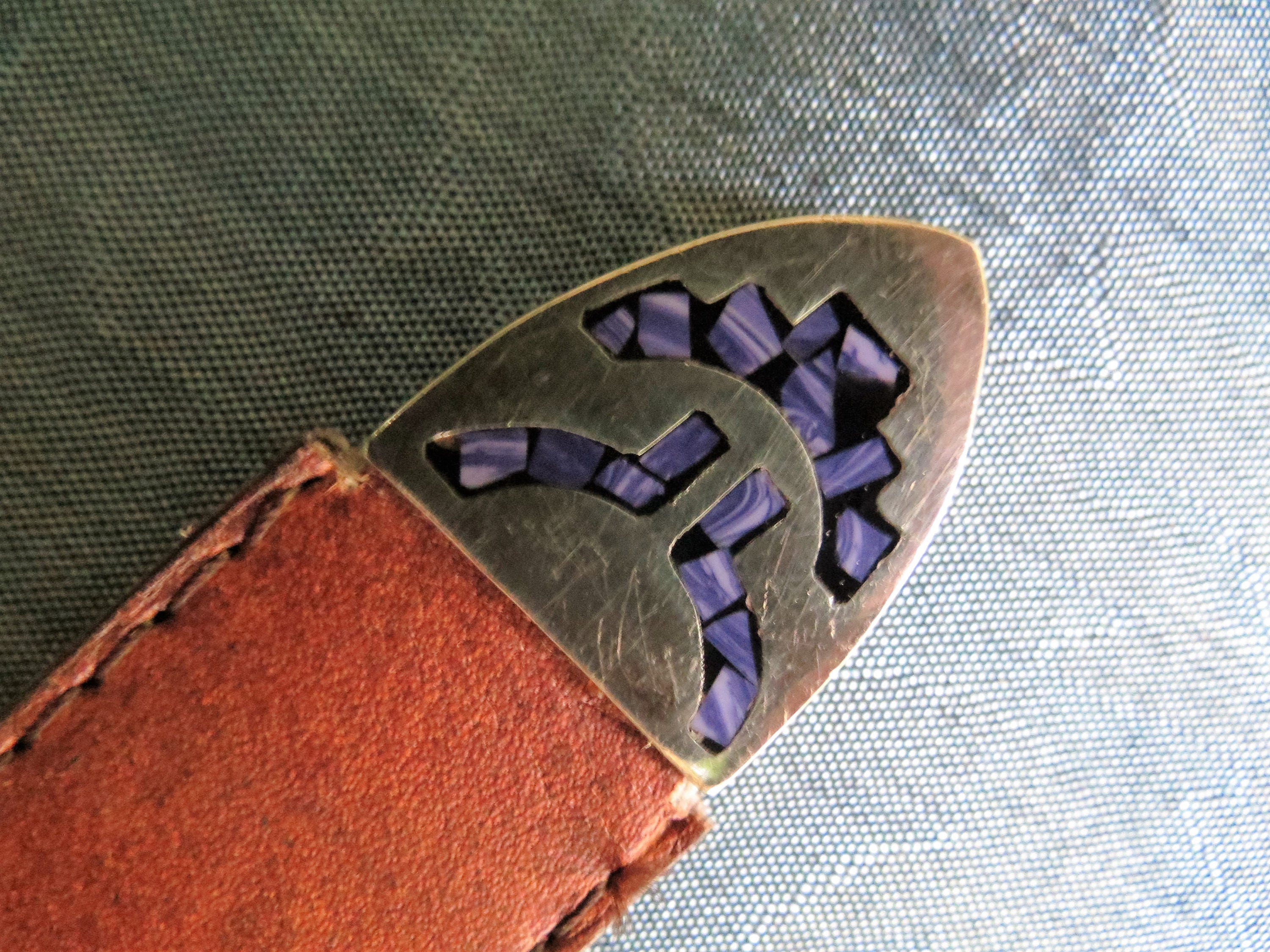 Inlaid with Charoite Sterling Silver Belt Buckle Purple Stone Silver Set Accessoires Riemen & bretels Riemgespen Mexican Buckle Set Excellent Condition 