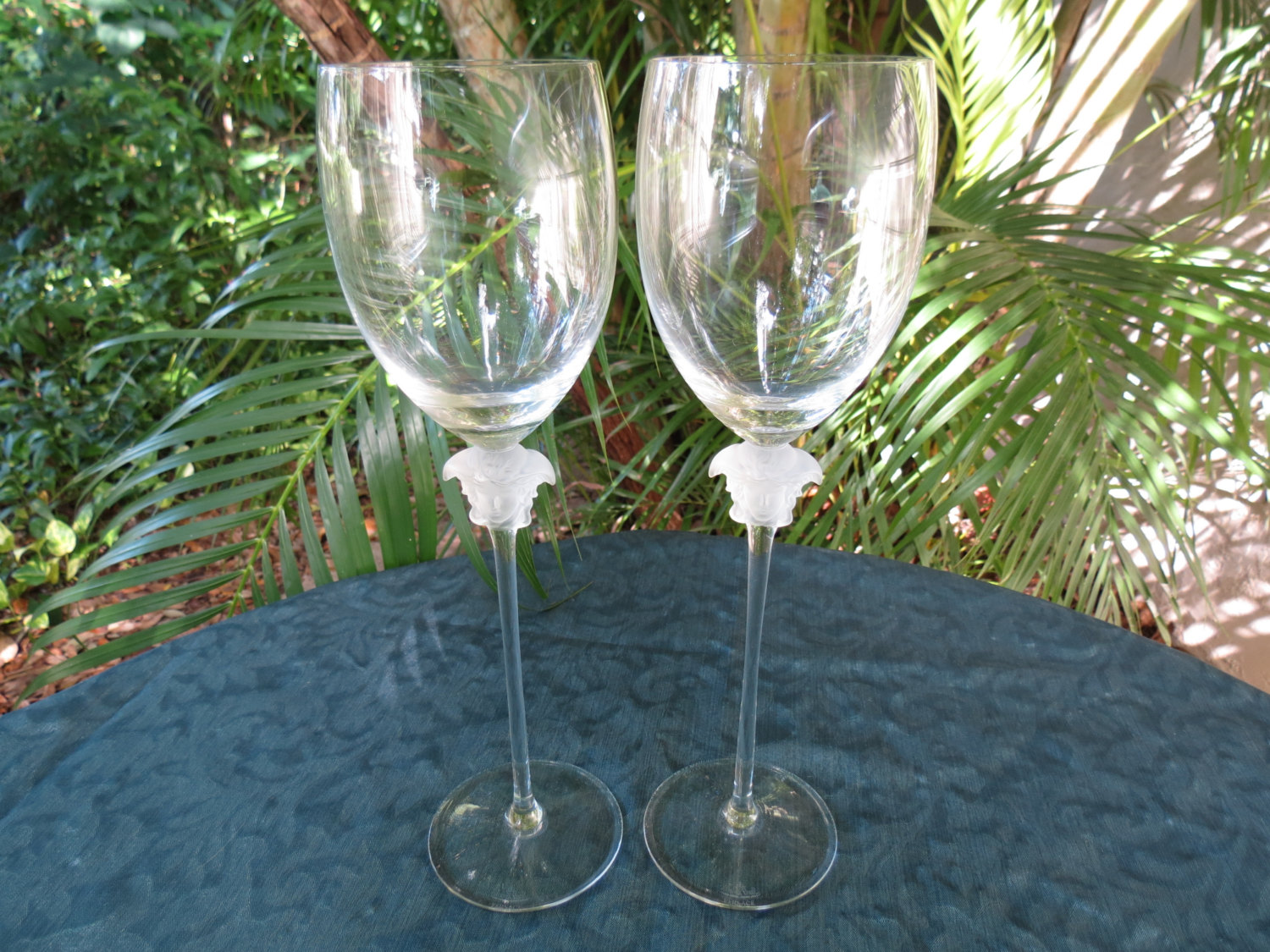 Versace Rosenthal Medusa Wine Goblets - Designer Stemware Pair - Etsy