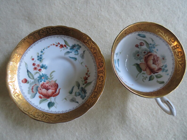 Royal Tuscan Fine English Bone China Tea Cup and Saucer Set Etsy