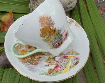 Shelley Tea Cup and Saucer Set - English Fine China - Made in England - Excellent Condition