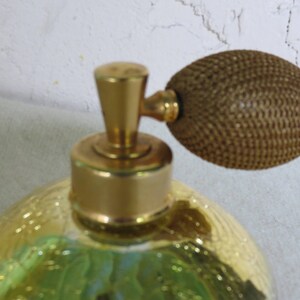 Mercury Glass De Vilbiss Atomizer Gold Crackle Glass Perfume Bottle ...